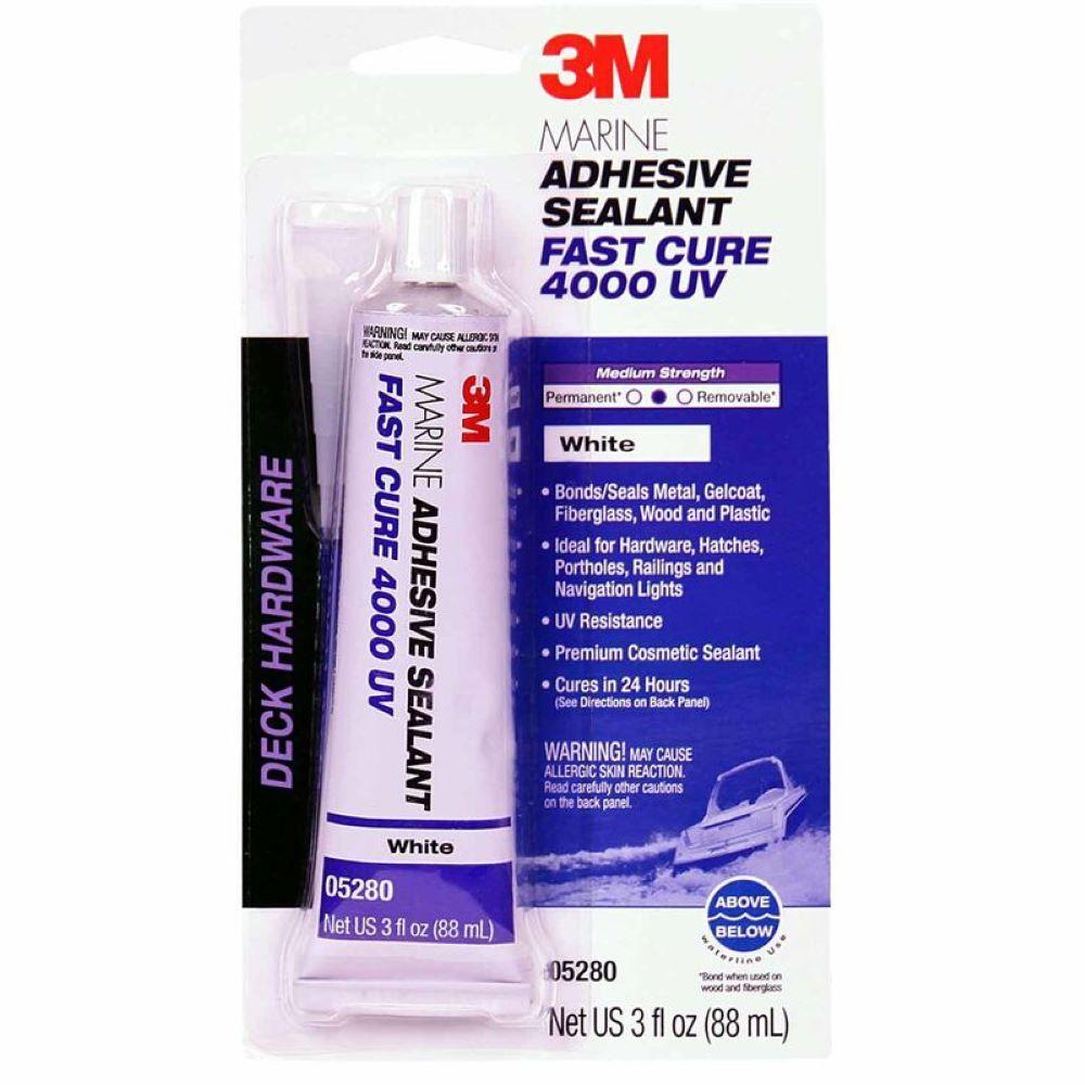 Gasketing Compounds | 3M Marine Adhesive Sealant 4000 UV, White, 3 oz Tube – 3 Pack