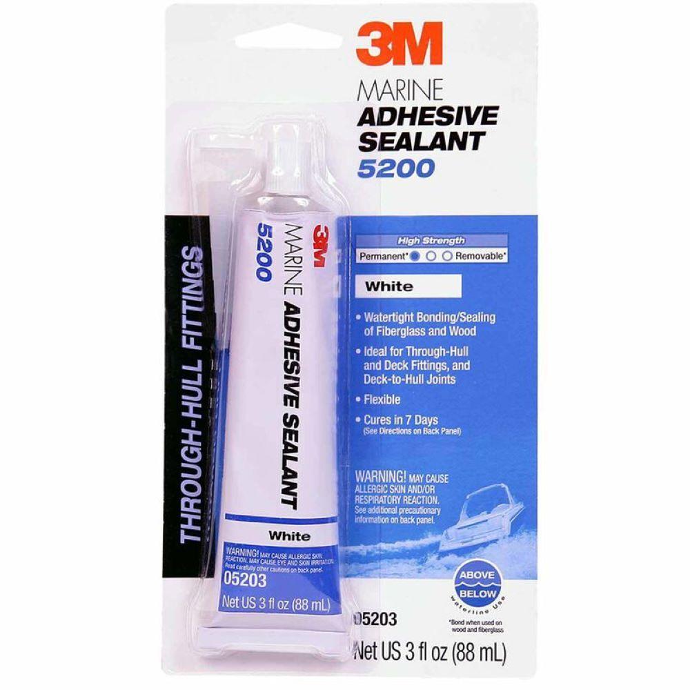 Gasketing Compounds | 3M Marine Adhesive Sealant 5200, White, 3 oz Tube – 3 Pack