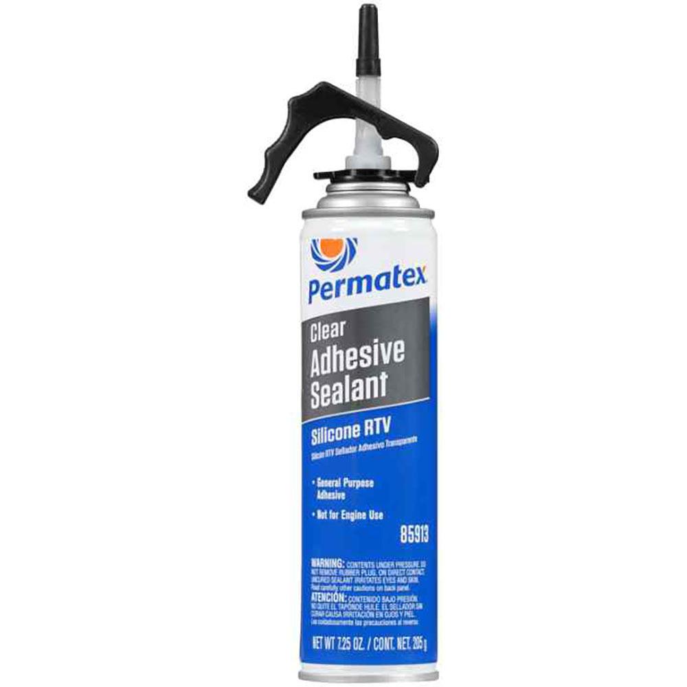 Gasketing Compounds | Permatex Clear RTV Silicone Adhesive Sealant, 7.25oz