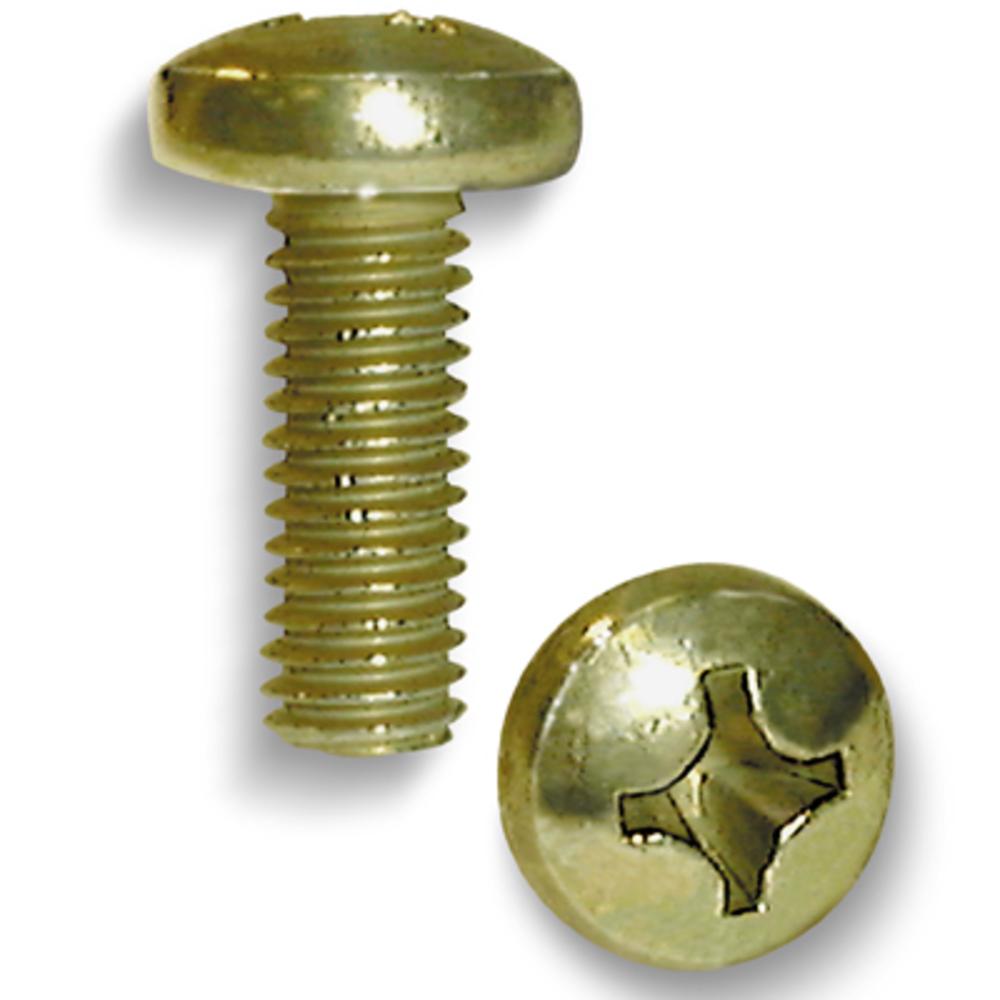 Metric Hardware | Machine Screw Pan Head Phillips Din7985 4.8 YelZinc 6X16 – 100 Pack