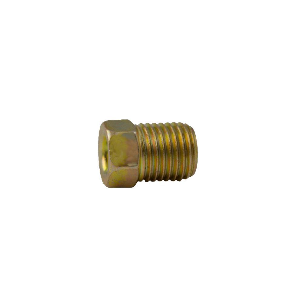 Steel Fittings | Brass SAE – 45-Degree Inverted Flare Steel Nut – 1/4 Inch Tube x 1/2 Inch Thread – 5 Pack