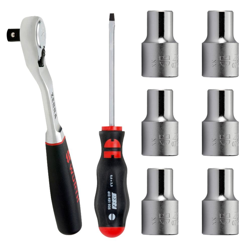 Tools | ZEBRA 1/2" Reversing Ratchet Socket Screwdriver New Customer Pack 3