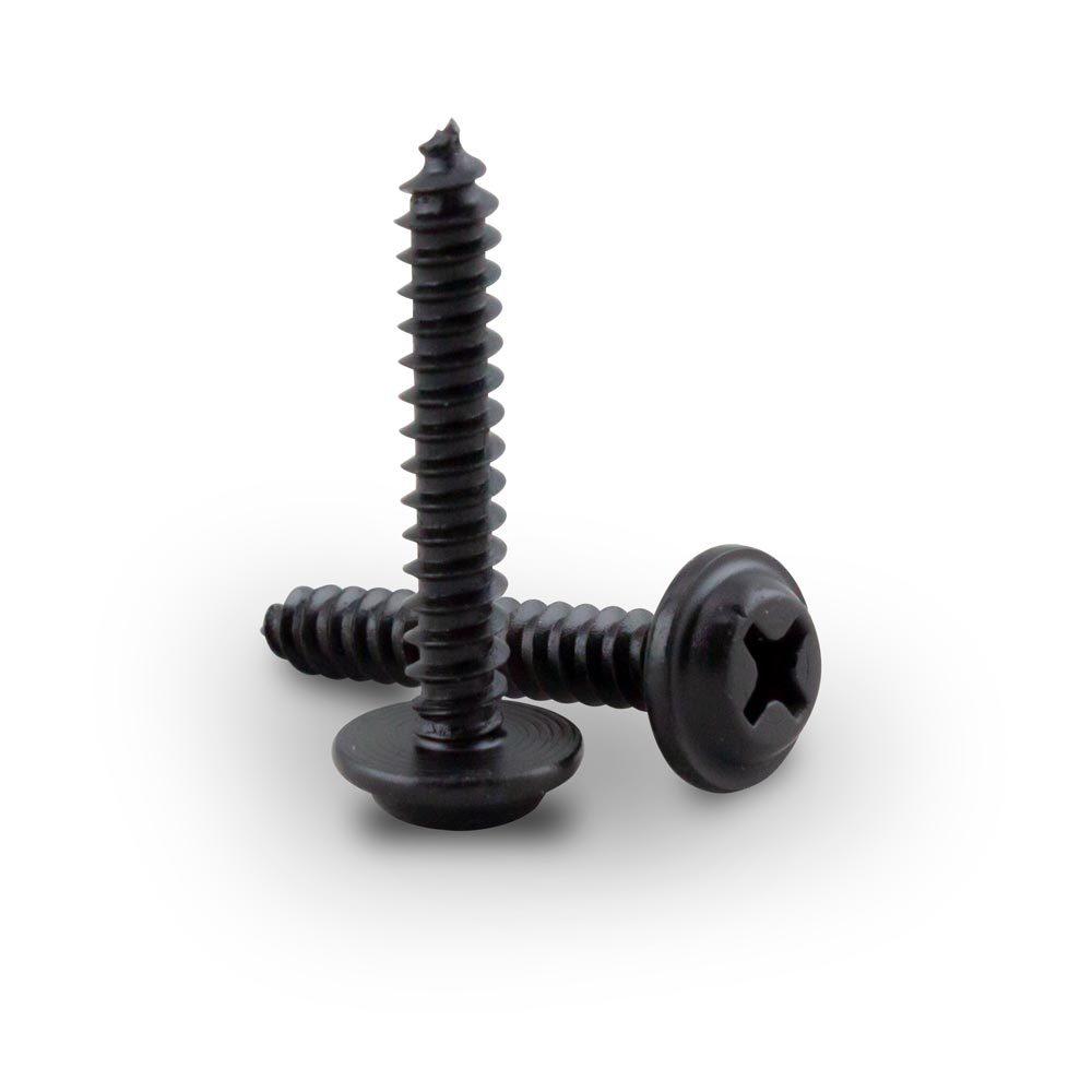 US Hardware | Phillips Flat Top Washer Head Self-Tapping Screws Black 8X1-1/2 – 50 Pack