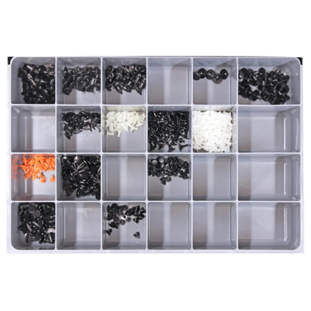 Fasteners | Pin Type Plastic Retainers Assortment 550pc